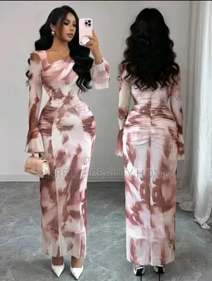 Uk Size 14 - Elegant Asymmetrical Long Dress - Bodycon Fit.