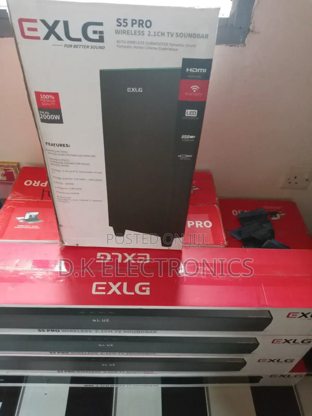 2026 New Exlg S5 Pro Deep Bass Wireless Tv Soundbar