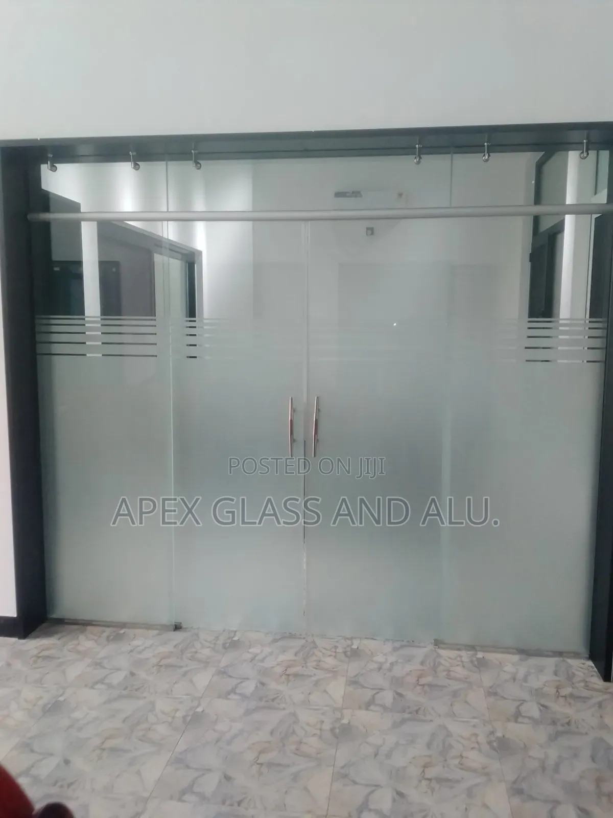 Frameless Manual Sliding Double Door