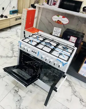 Choose Mediatech Glass Lid 5 Gas Burner With Oven and Grill 