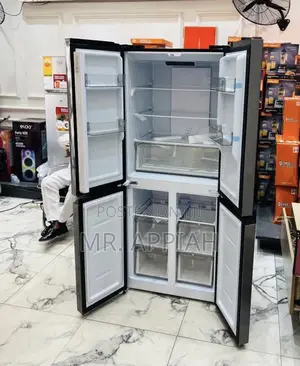 Sleek Nasco Nasf2-400 Side by Side Electric Refrigerator(Gray).
