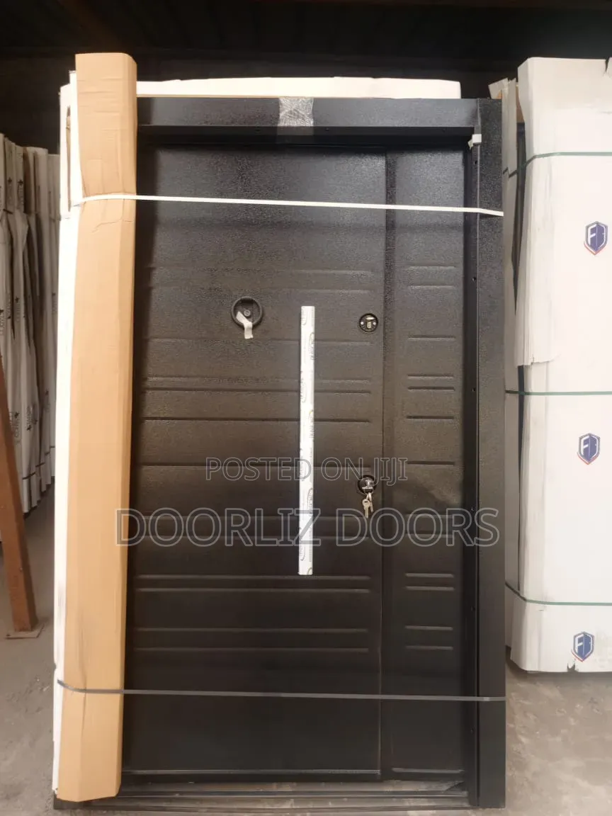 Black Turkish Double Lock Security Door With Accessories