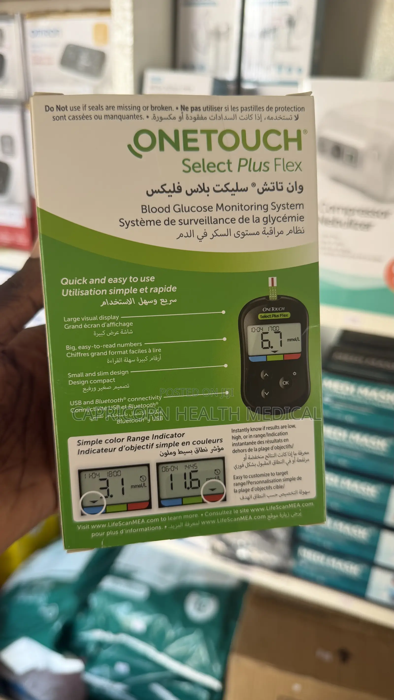 Onetouch Select Plus Flex Glucometer + 25 Strips