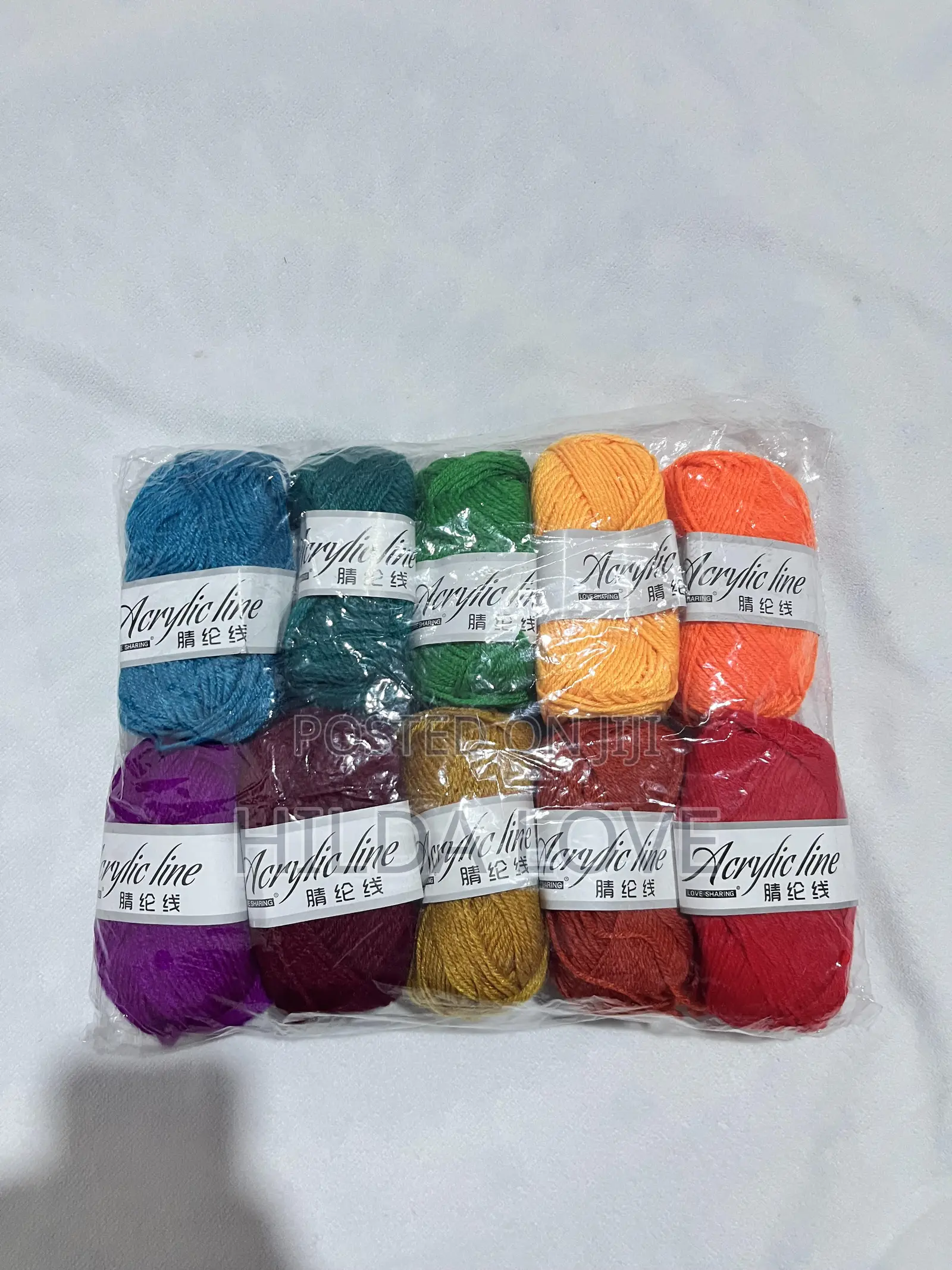500g (10 Pieces of 50g Acrylic Yarn)