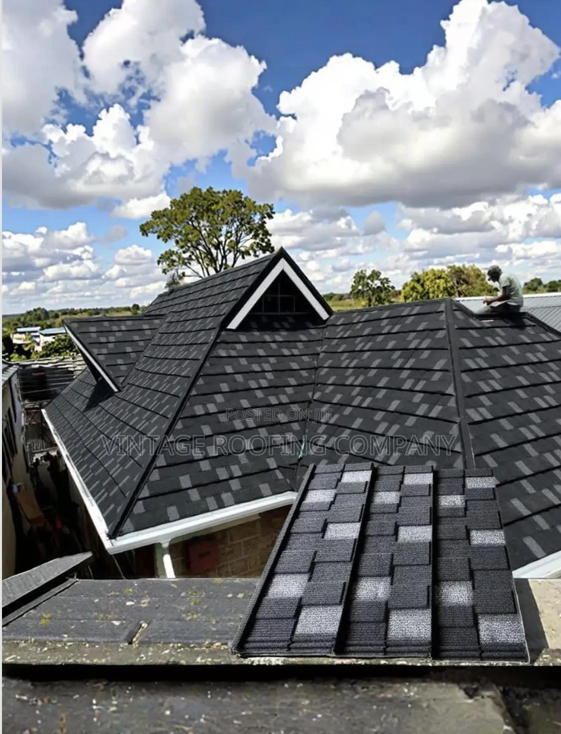 Milano Black Euro Tiles Roofing Sheet Made in New Zealand