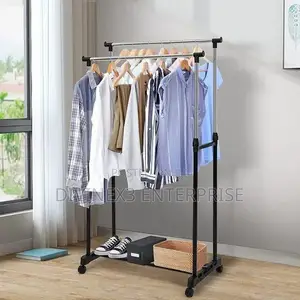 Double Pole Clothes Rack