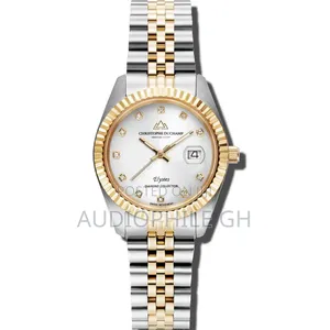 Christophe Duchamp Élysées White Dial With Gold Silver Steel Strap