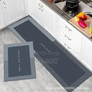 2pcs Water Proof Kitchen Mat L Saped