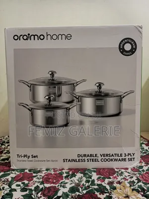 Tri-Ply Set Durable Versatile Stainless Steel Cookware Set-6pcs