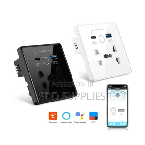 Single Universal Smart Wifi Socket With Usb and Type C Ports Alexa