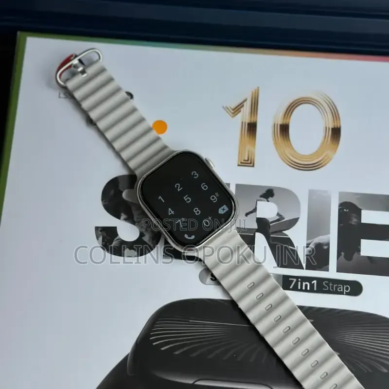 S30 Pro Max Smart Watch With 7 Straps Series 10 Bt Calling - Silver