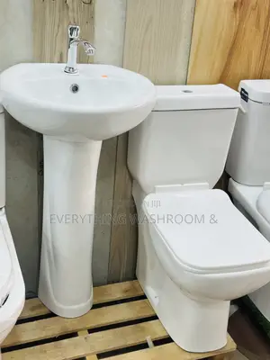 Water Closet and Wash Hand Basin Complete With Faucet