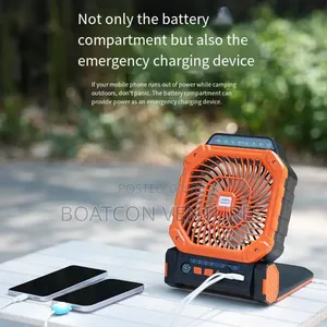 Portable Solar Fan With Power Bank