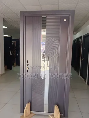 Single Gray Security Door With Keys,Frames and Handles