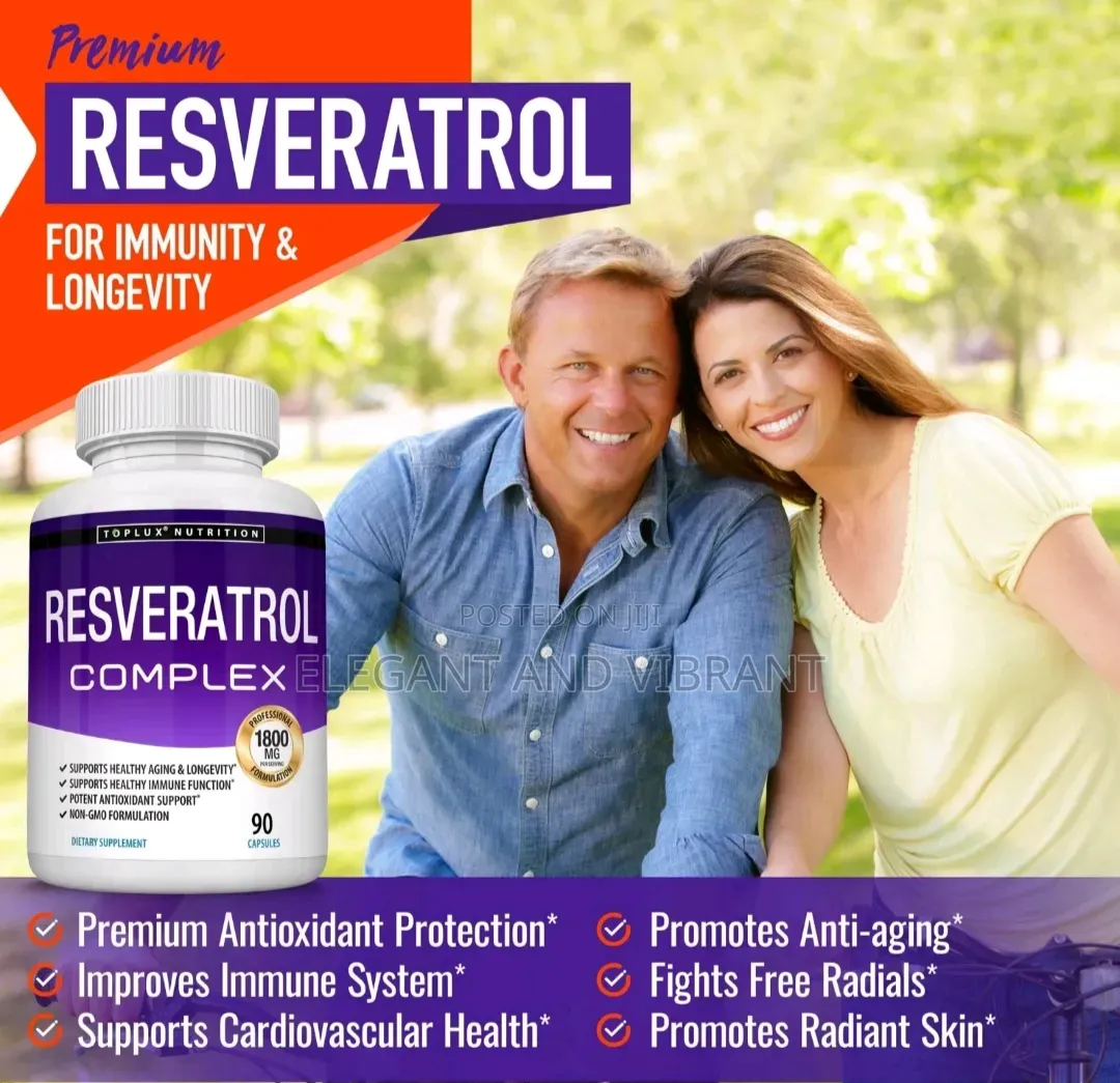 Resveratrol Supplement 1800 Mg Antioxidant Complex - Natural Pills