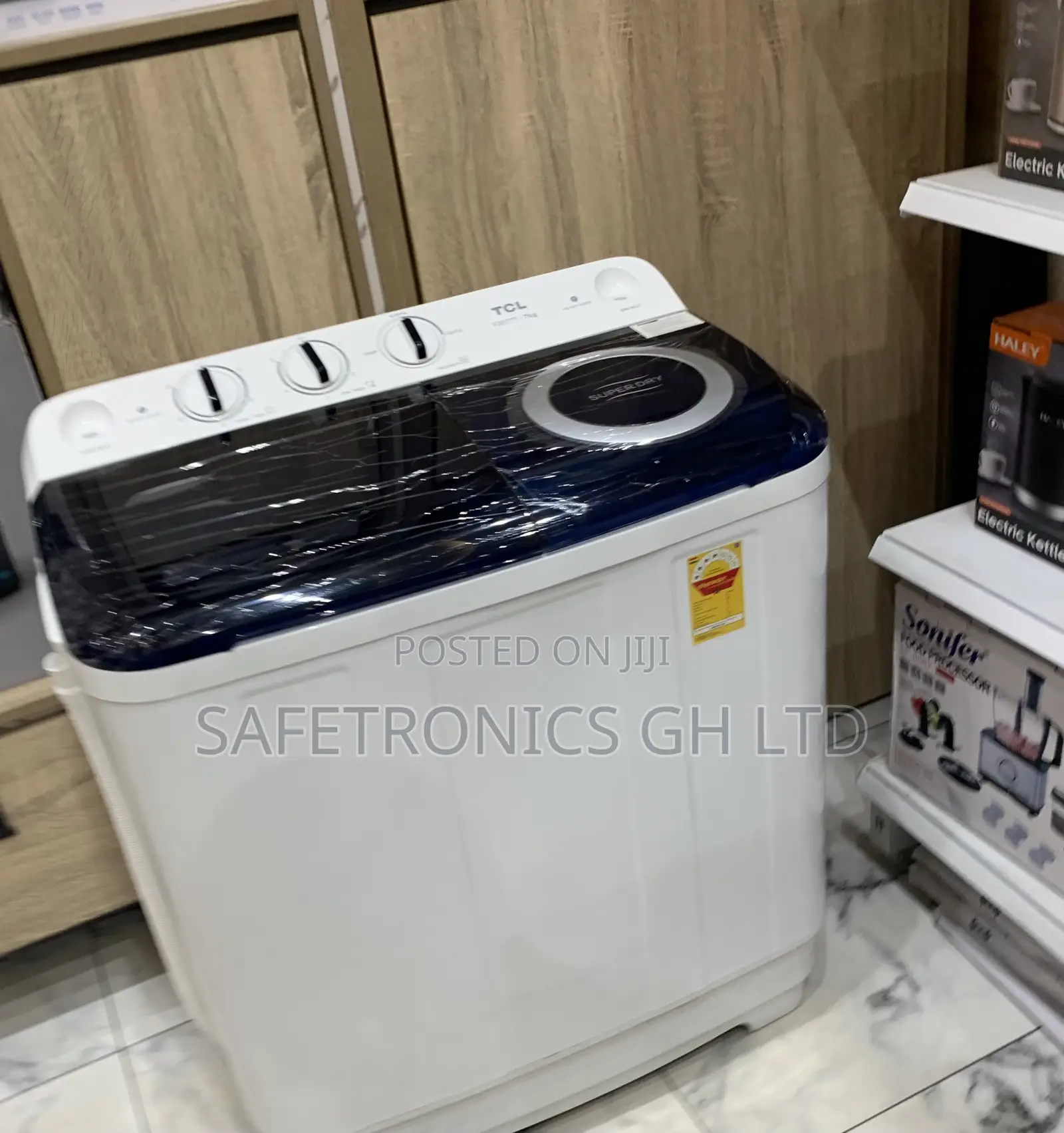 Affordable White TCL 11kg Semi-Automatic Washing Machine