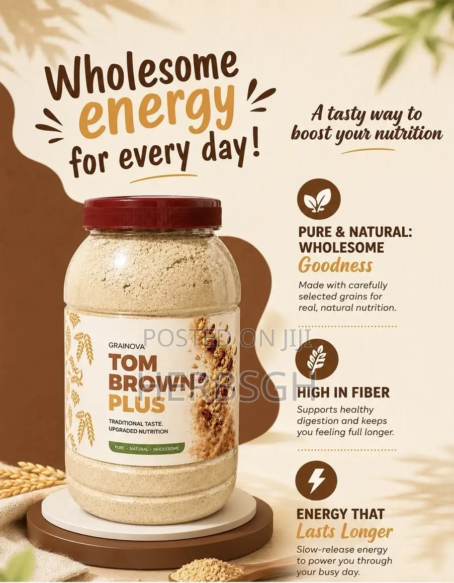 Tom Brown Plus | Tigernut, Millet, Maize, Rice, Oats, Nuts, Dates