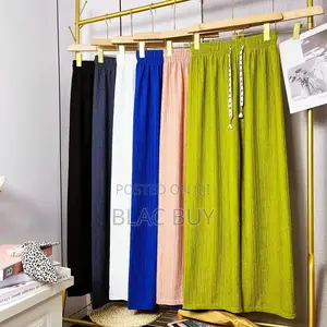 Waist Free Women Cargo Pants Material With Prints