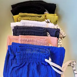 Waist Free Women Cargo Pants Material With Prints