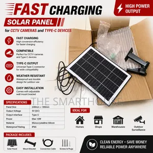Solar Panel for CCTV Cameras (Fast Charging)