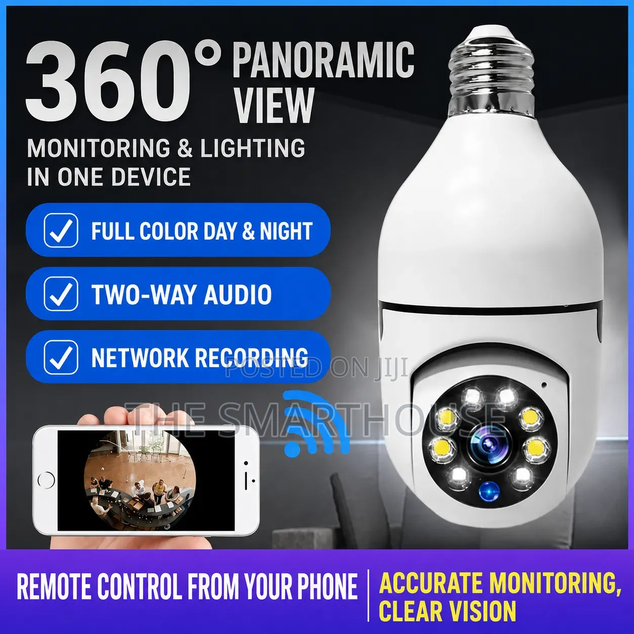 Smart 3mp Bulb CCTV Camera