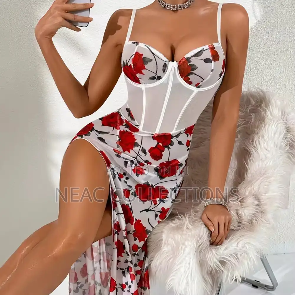 Corset Top Lingerie Mesh Nightgown