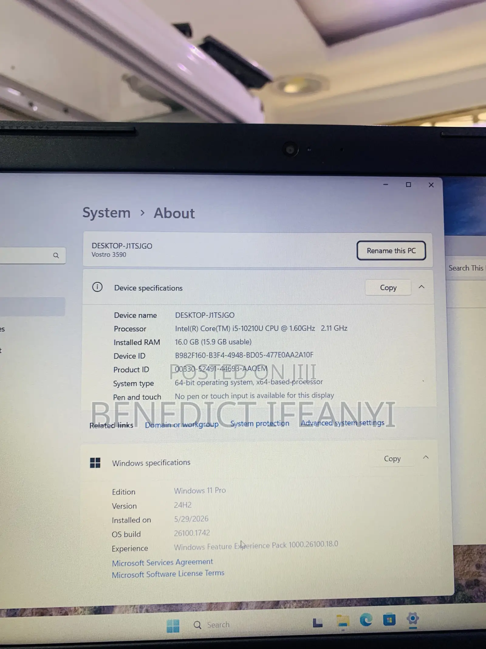Laptop Dell Vostro 15 3578 16GB Intel Core i5 SSD 512GB