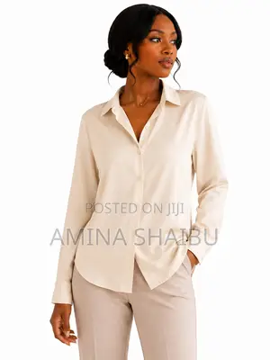 She by as - Women’S Classic Beige Buttoned Shirts
