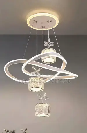 White Floral Pendant Light