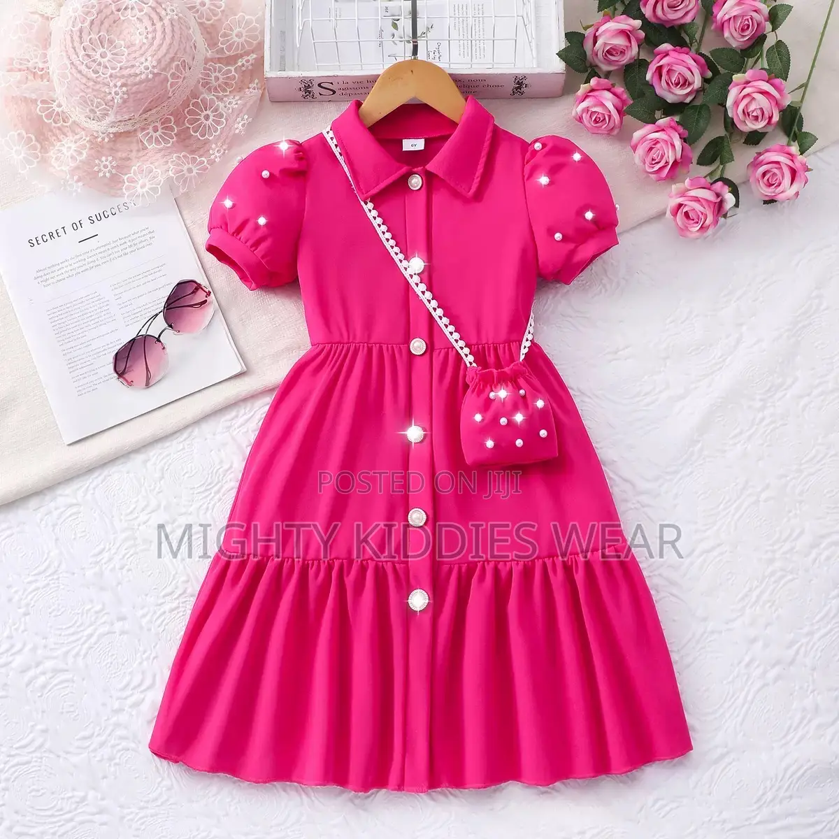 Multicolor Beading + Free Bag - Girls' Dress Age 5-6yrs Only