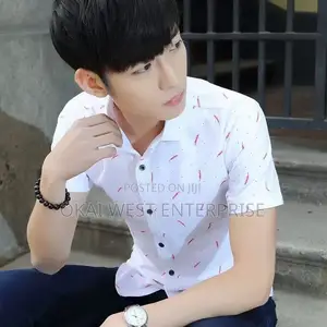 Men's Summer Casual Short-Sleeve Shirt — Cotton Breathable Turn-Collar