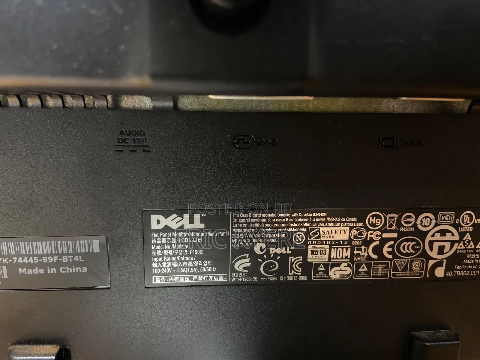 Dell 19" LCD Monitor (P190st) – Vga Dvi Display