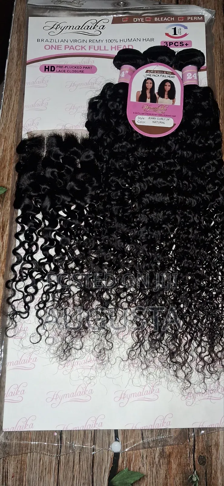 Hymalaika Jerry Curl 24inch Brazilian Remy Virgin Hair