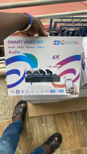 4 Chanel Smart Surveillance CCTV Camera (Remote Monitoring 2way Audio