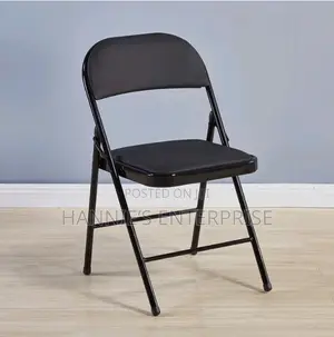 Black Padded Folding Chair