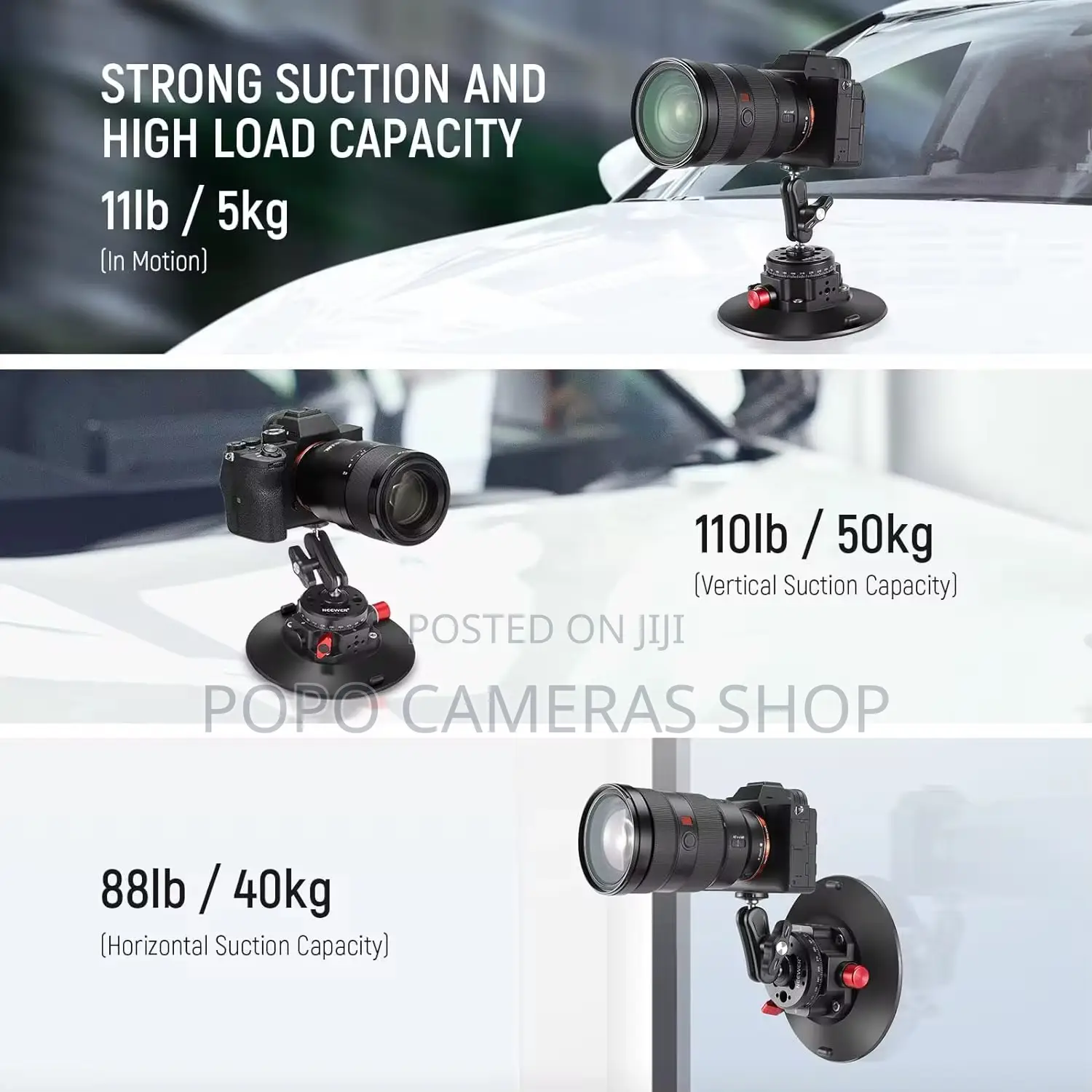 Neewer Ca013 6inches Camera or Phone Suction Cup Mount