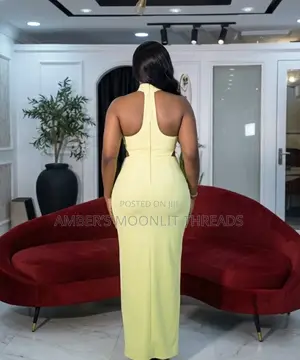 3d Floral Applique Halter Maxi Dress