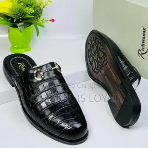 Richwanz Men’S Leather Black Halfshoes