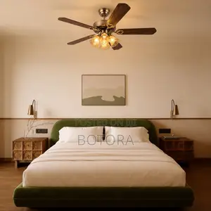 48-Inch 5 Long Blades Ceiling Fan Light Remote – Modern Silent