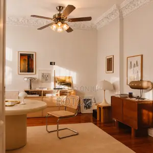 48-Inch 5 Long Blades Ceiling Fan Light Remote – Modern Silent