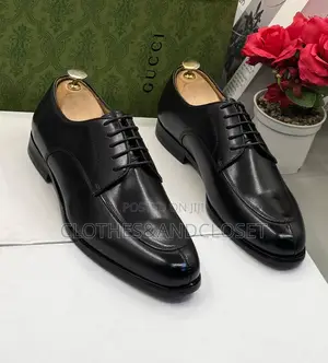 Black Leather Split-Toe Derby Shoes, Similar in Style