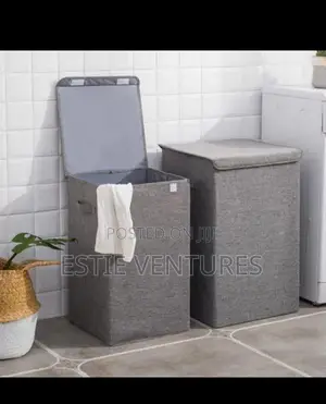 Foldable Gray Laundry Hamper