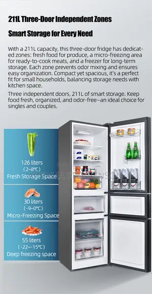 3 Doors TCL Fridge