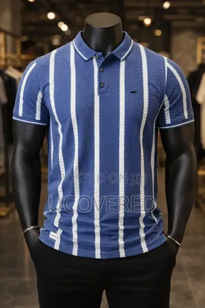 Vertical Striped Polo Shirts