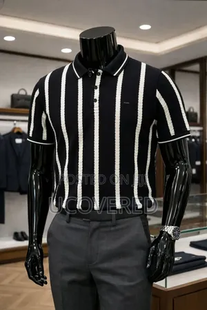 Vertical Striped Polo Shirts
