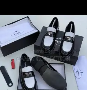 Men’S Prada Two — Tone Brushed Leather Loafers