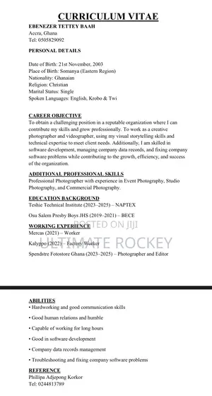 Receptionist / Bar Attendant