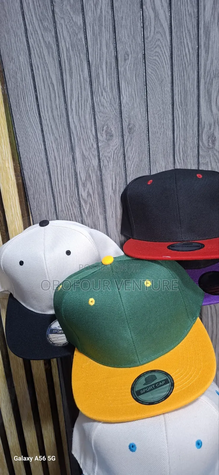 New Plain Flat Peak Retro Snapback Hat Cap.