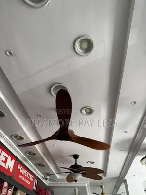 Modern, Propeller-Style Wood Ceiling Fan Without Built-in Lighting