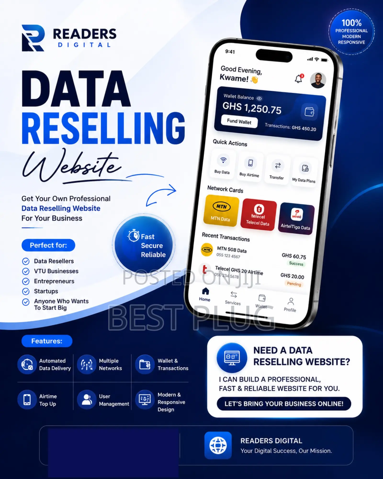 Data Reselling Websites ( Mtn, Telecel, Airteltigo - Api Or Manual)